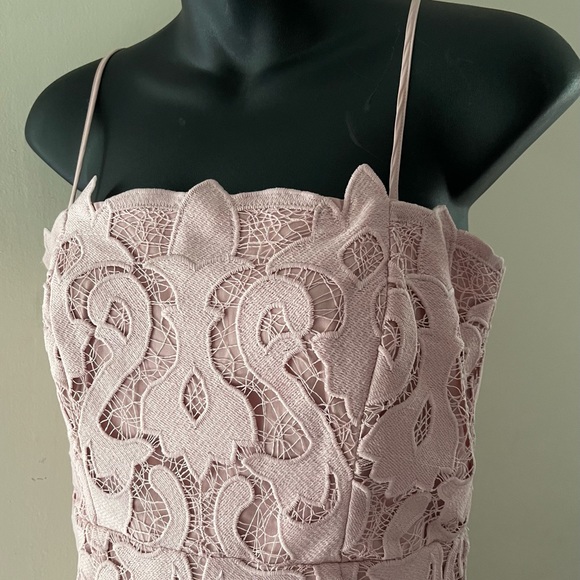 Bardot Pink Rose Lina Lace Dress Size 6 - Picture 2 of 13